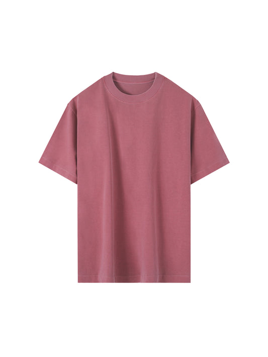 Humanist Heavyweight Vintage Washed Frayed T‑Shirt – Vintage Rose