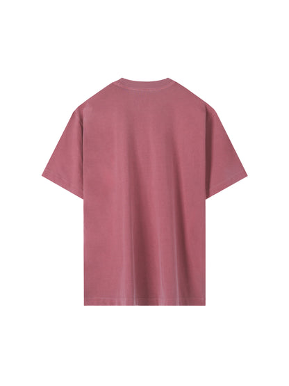Humanist Heavyweight Vintage Washed Frayed T‑Shirt – Vintage Rose