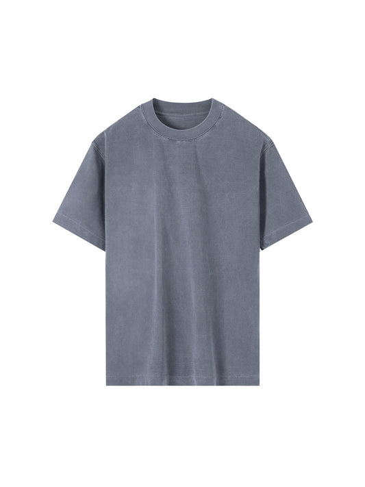 Humanist Heavyweight Vintage Washed Frayed T‑Shirt – Vintage Grey