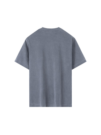 Humanist Heavyweight Vintage Washed Frayed T‑Shirt – Vintage Grey