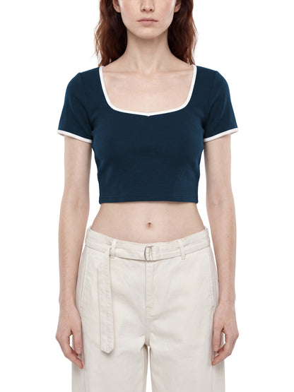 Humanist Women's Color Block Crop T-Shirt